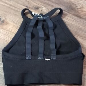Black Halter Strap Women's Top